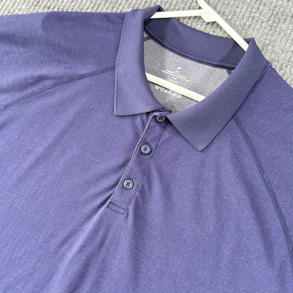 Fabletics‎ 24-7 Polo Shirt Mens 2XL Purple Solid Performance Golf Lightweight